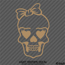 Lady Skull With Bow Vinyl Decal