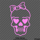 Lady Skull With Bow Vinyl Decal