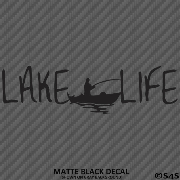 Lake Life Fishing Boating Outdoors Vinyl Decal