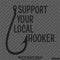 Support Your Local Hooker Funny Fishing Vinyl Decal