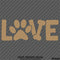 Love Dog Paw Bone Cute Pet Vinyl Decal