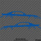 99-04 Ford Mustang Car Silhouette Vinyl Decal (PAIR)