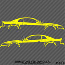 99-04 Ford Mustang Car Silhouette Vinyl Decal (PAIR)