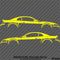99-04 Ford Mustang Car Silhouette Vinyl Decal (PAIR)