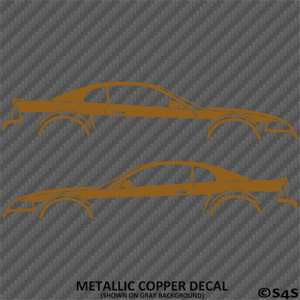 99-04 Ford Mustang Car Silhouette Vinyl Decal (PAIR)