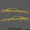 99-04 Ford Mustang Car Silhouette Vinyl Decal (PAIR)