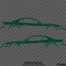 99-04 Ford Mustang Car Silhouette Vinyl Decal (PAIR)