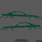 99-04 Ford Mustang Car Silhouette Vinyl Decal (PAIR)