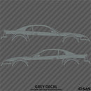 99-04 Ford Mustang Car Silhouette Vinyl Decal (PAIR)