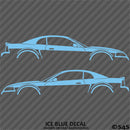 99-04 Ford Mustang Car Silhouette Vinyl Decal (PAIR)
