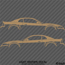 99-04 Ford Mustang Car Silhouette Vinyl Decal (PAIR)