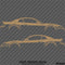 99-04 Ford Mustang Car Silhouette Vinyl Decal (PAIR)