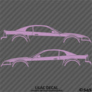 99-04 Ford Mustang Car Silhouette Vinyl Decal (PAIR)