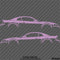 99-04 Ford Mustang Car Silhouette Vinyl Decal (PAIR)