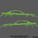 99-04 Ford Mustang Car Silhouette Vinyl Decal (PAIR)