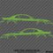 99-04 Ford Mustang Car Silhouette Vinyl Decal (PAIR)