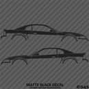 99-04 Ford Mustang Car Silhouette Vinyl Decal (PAIR)