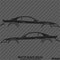 99-04 Ford Mustang Car Silhouette Vinyl Decal (PAIR)