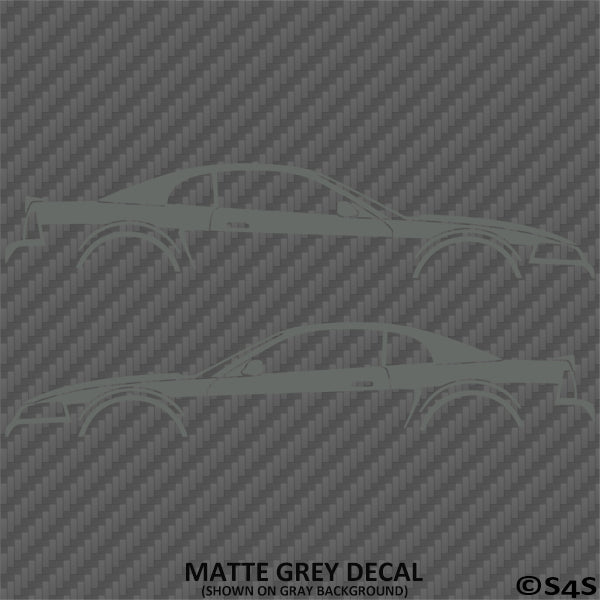 99-04 Ford Mustang Car Silhouette Vinyl Decal (PAIR)