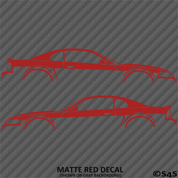 99-04 Ford Mustang Car Silhouette Vinyl Decal (PAIR)