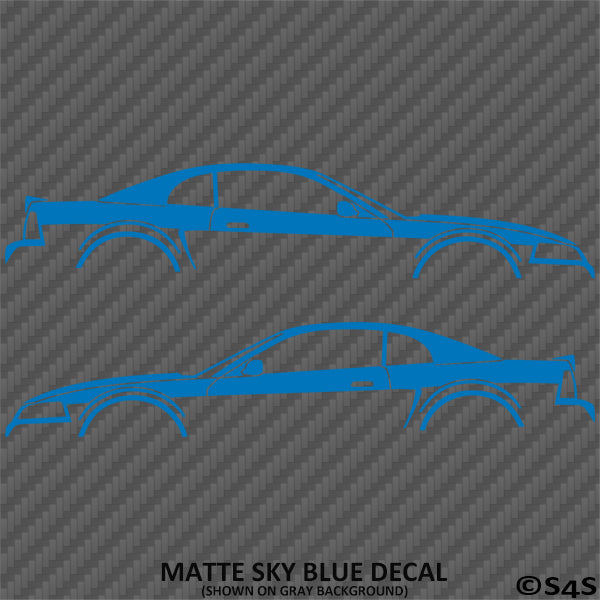 99-04 Ford Mustang Car Silhouette Vinyl Decal (PAIR)