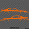 99-04 Ford Mustang Car Silhouette Vinyl Decal (PAIR)