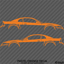 99-04 Ford Mustang Car Silhouette Vinyl Decal (PAIR)