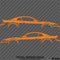 99-04 Ford Mustang Car Silhouette Vinyl Decal (PAIR)