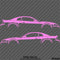 99-04 Ford Mustang Car Silhouette Vinyl Decal (PAIR)