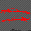 99-04 Ford Mustang Car Silhouette Vinyl Decal (PAIR)