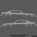 99-04 Ford Mustang Car Silhouette Vinyl Decal (PAIR)