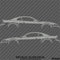 99-04 Ford Mustang Car Silhouette Vinyl Decal (PAIR)