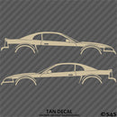 99-04 Ford Mustang Car Silhouette Vinyl Decal (PAIR)