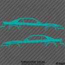 99-04 Ford Mustang Car Silhouette Vinyl Decal (PAIR)
