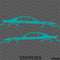 99-04 Ford Mustang Car Silhouette Vinyl Decal (PAIR)