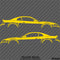 99-04 Ford Mustang Car Silhouette Vinyl Decal (PAIR)