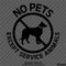 Business Decal: No Pets Allowed, Except Service Animals Vinyl Decal