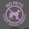 Business Decal: No Pets Allowed, Except Service Animals Vinyl Decal