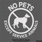 Business Decal: No Pets Allowed, Except Service Animals Vinyl Decal