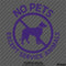 Business Decal: No Pets Allowed, Except Service Animals Vinyl Decal