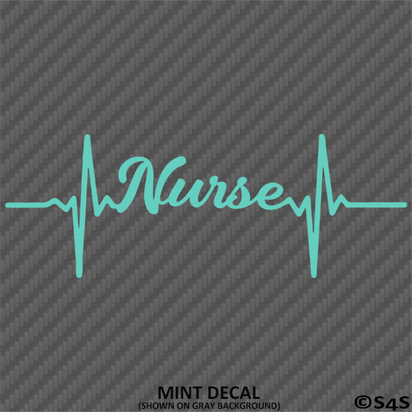 Heartbeat Nurse Front Line Health Care Vinyl Decal
