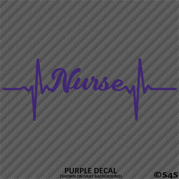 Heartbeat Nurse Front Line Health Care Vinyl Decal