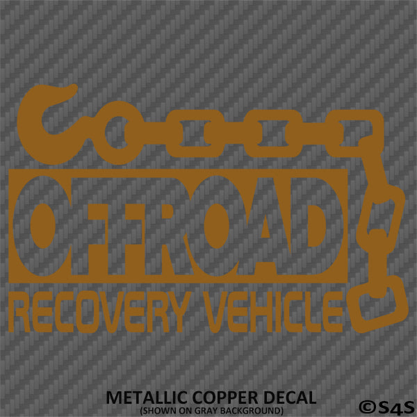 Recovery Vehicle Sticker Off-Road Recovery Vehicle Tow Hook Vinyl Decal – S4S Designs
