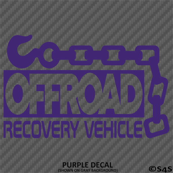 Off-Road Recovery Vehicle Tow Hook Vinyl Decal