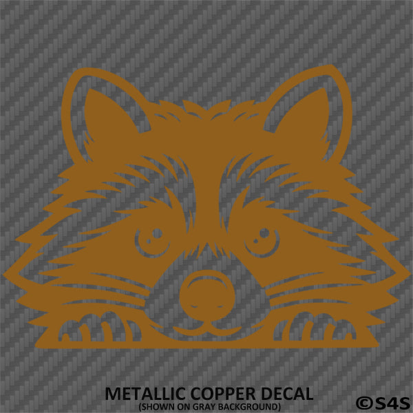 Peeking Raccoon Cute Funny Vinyl Decal