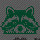 Peeking Raccoon Cute Funny Vinyl Decal