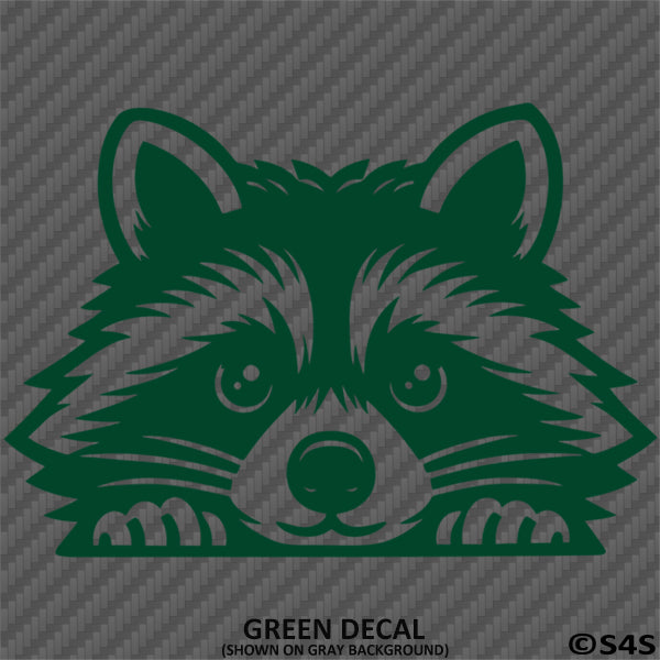 Peeking Raccoon Cute Funny Vinyl Decal