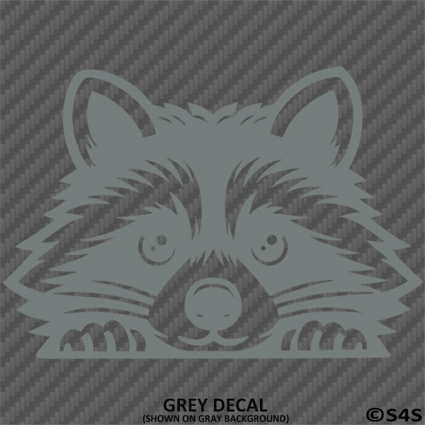 Peeking Raccoon Cute Funny Vinyl Decal