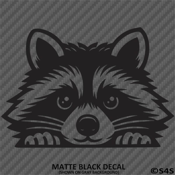 Peeking Raccoon Cute Funny Vinyl Decal