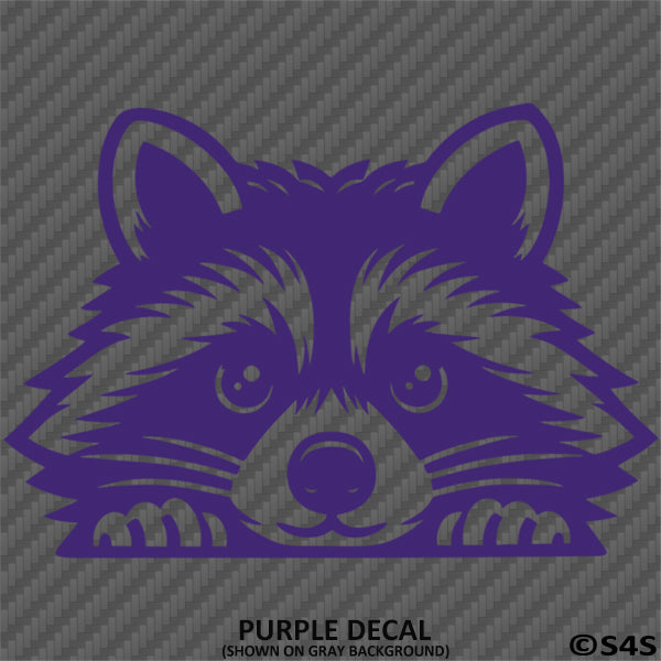 Peeking Raccoon Cute Funny Vinyl Decal